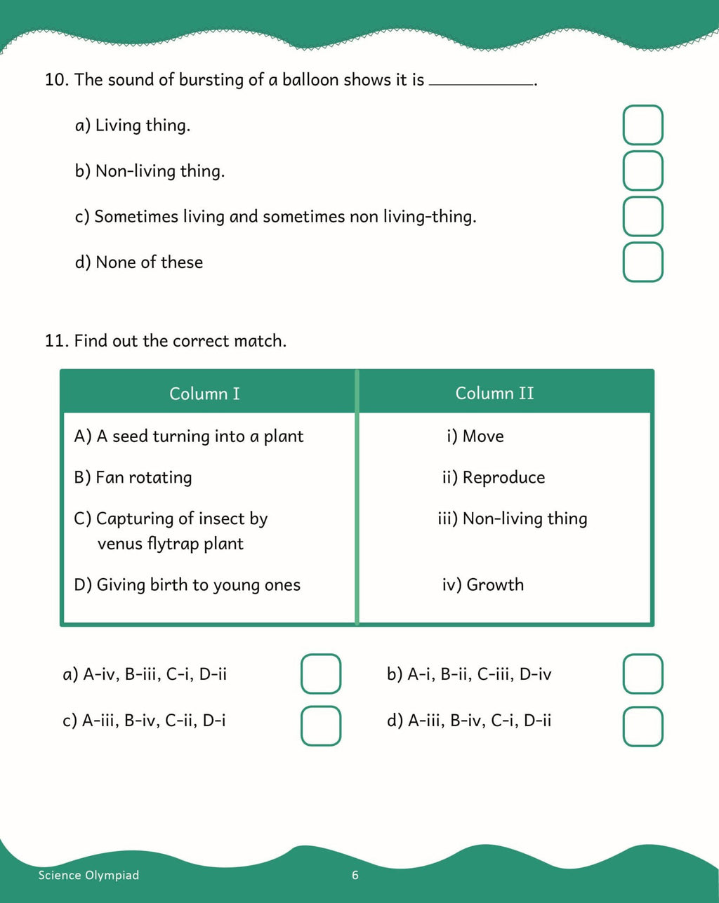 Scholars Insights Science Olympiad Grade 1| Science Practical Questions in MCQ format, QMR Sheet, Self Evaluation Sheet, Test Paper|Ages 6-7 Years - Distacart