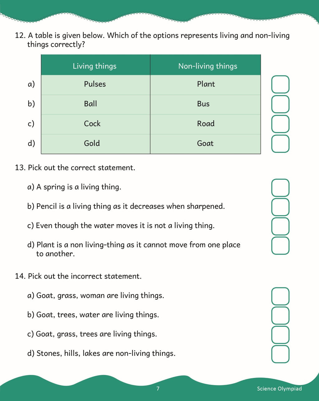 Scholars Insights Science Olympiad Grade 1| Science Practical Questions in MCQ format, QMR Sheet, Self Evaluation Sheet, Test Paper|Ages 6-7 Years - Distacart