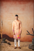 Pastel Floral Printed Kurta by Hilo Design