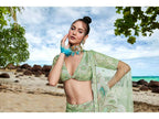 House of Panchhi Lime green Net Multi Sequins with heavy Zarkan embroidery Lehenga choli & Dupatta