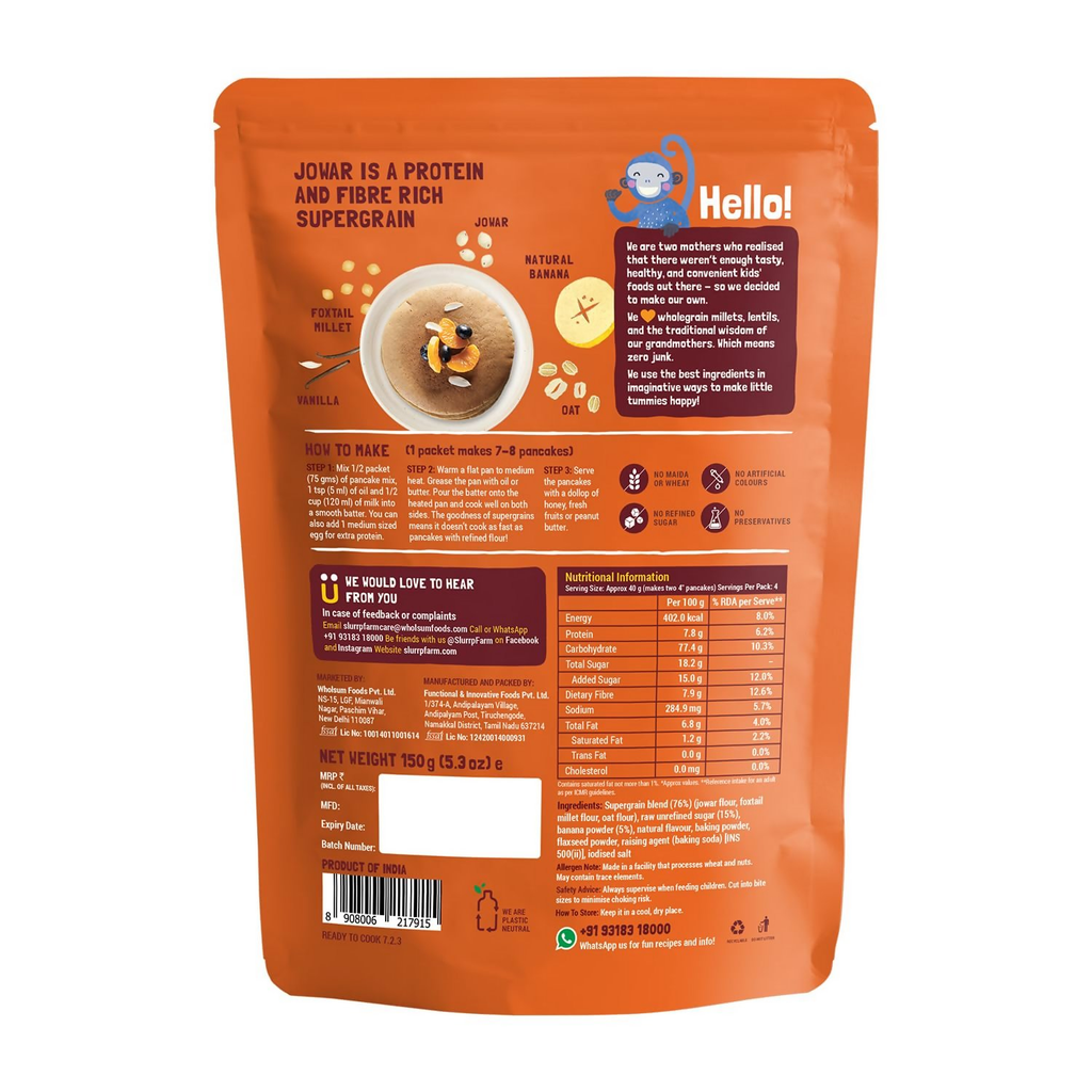 Slurrp Farm Millet Pancake Mix Combo Blueberry & Classic