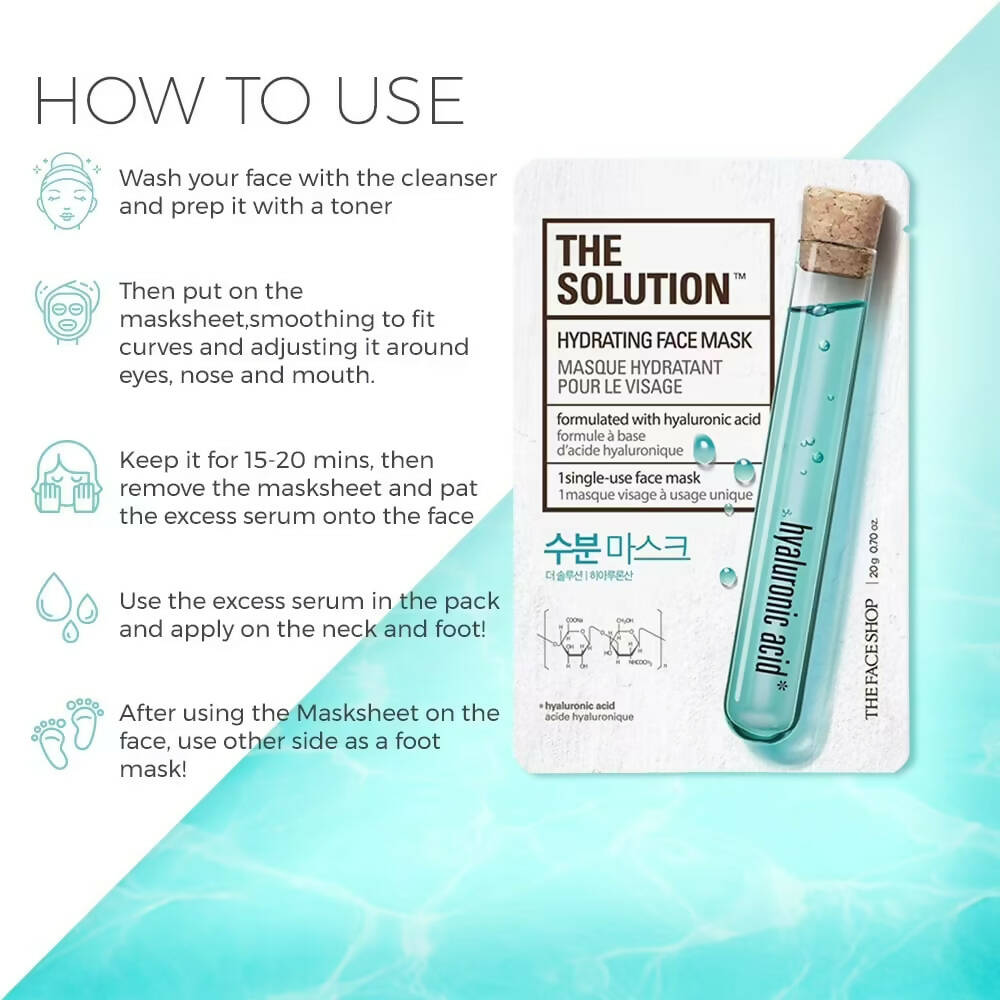The Face Shop The Solution Hydrating Face Mask - Korean Skincare