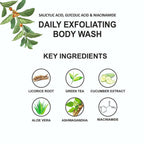 Love Earth Salicylic Acid, Glycolic Acid & Niacinamide Exfoliating Body Wash - Distacart