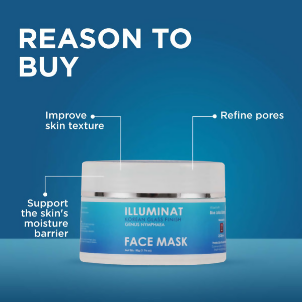 Zobha Illuminat Korean Glass Finish Face Mask With Blue Lotus Water Extract