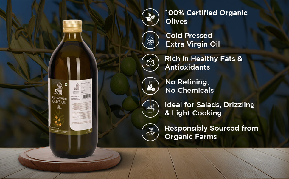 Pure & Sure Organic Extra Virgin Olive Oil - Distacart