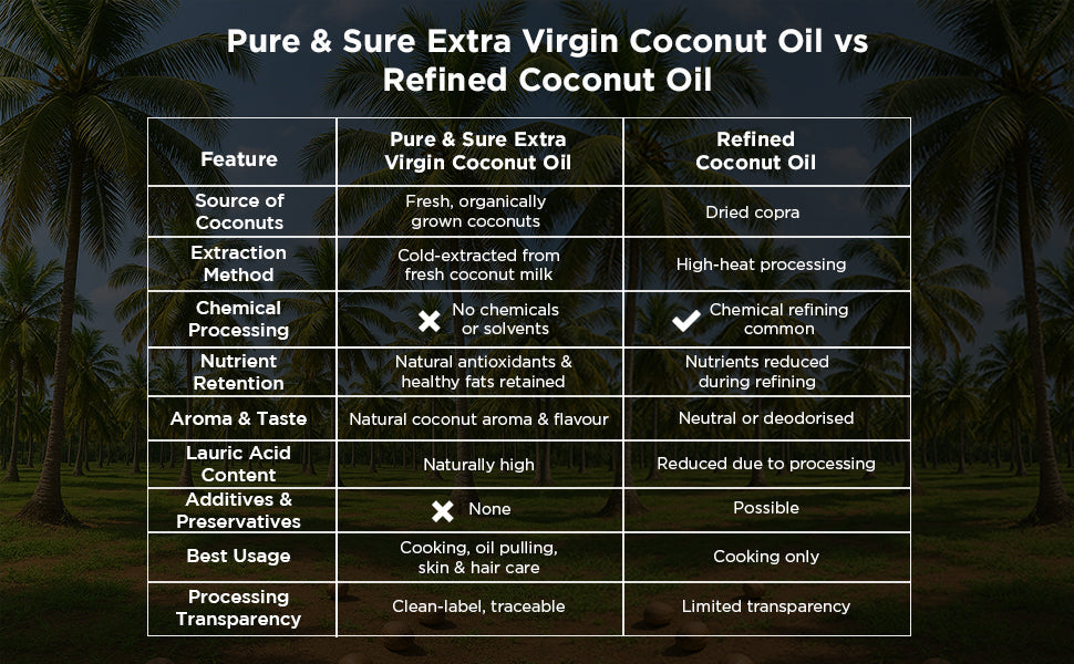 Pure & Sure Organic Extra Virgin Coconut Oil - Distacart