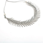 Mominos Fashion Johar Kamal Silver-Plated American Diamond White Choker Set - Distacart