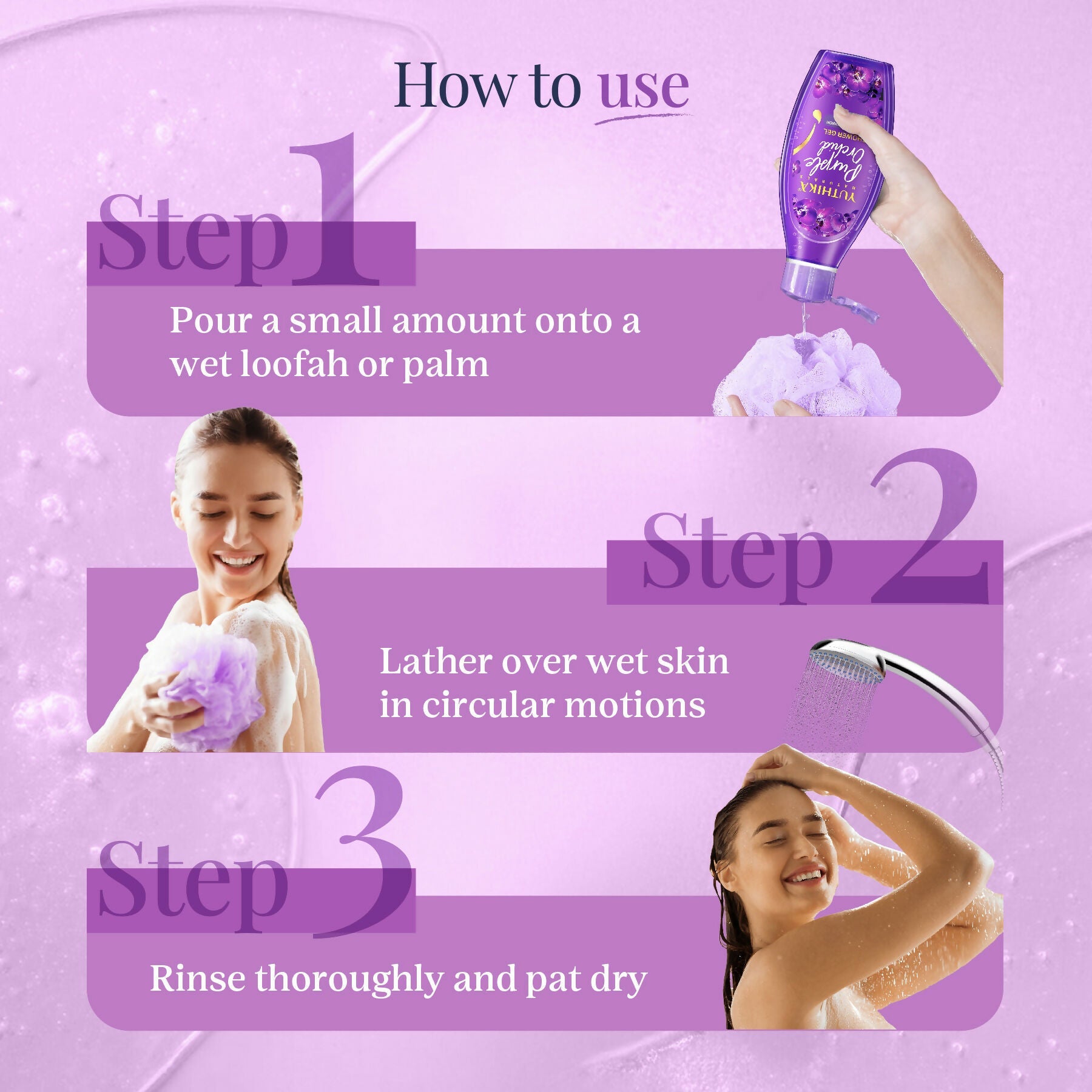 Yuthika Purple Orchid Body Wash Shower Gel