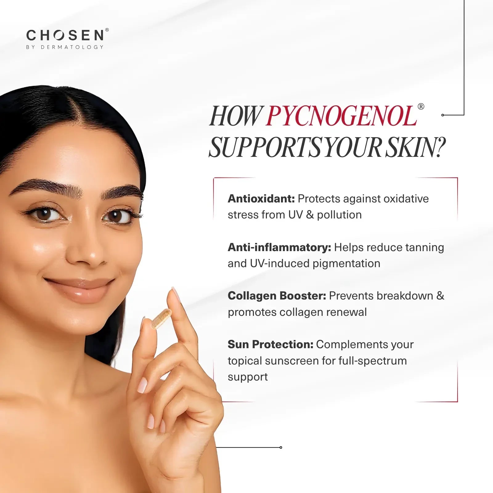 Chosen White Pine Pycnogenol Internal Photo Protector And Pigmentation Fighter - Distacart