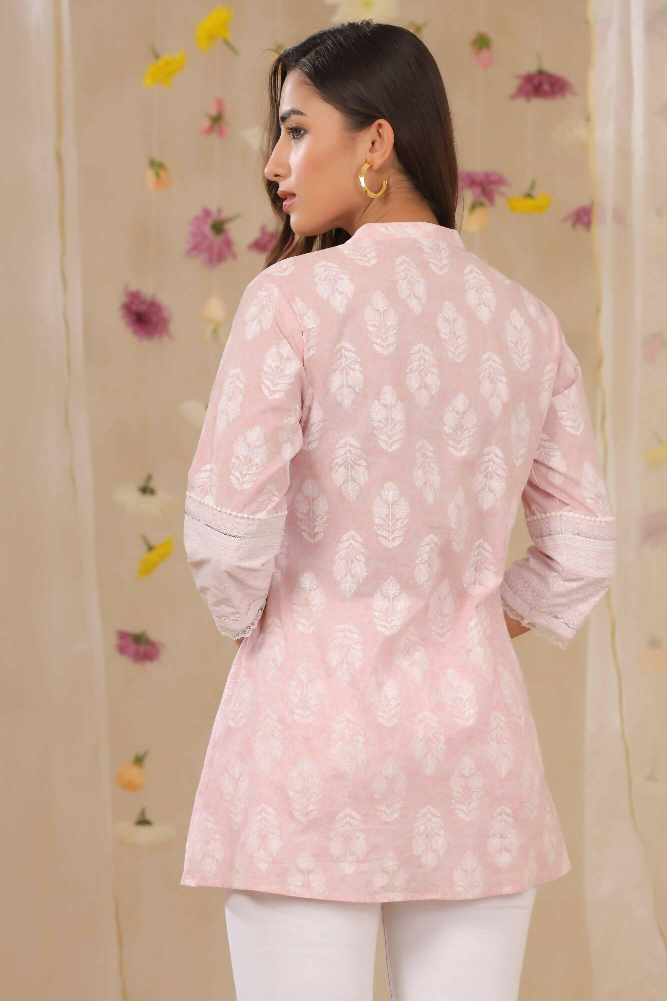 Juniper Women Lavender Cambric Printed A-Line Tunic - Distacart