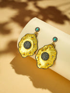 Nuyug 18k Gold-Plated American Diamond Studded Anti Tarnish Contemporary Dangler Earrings - Distacart