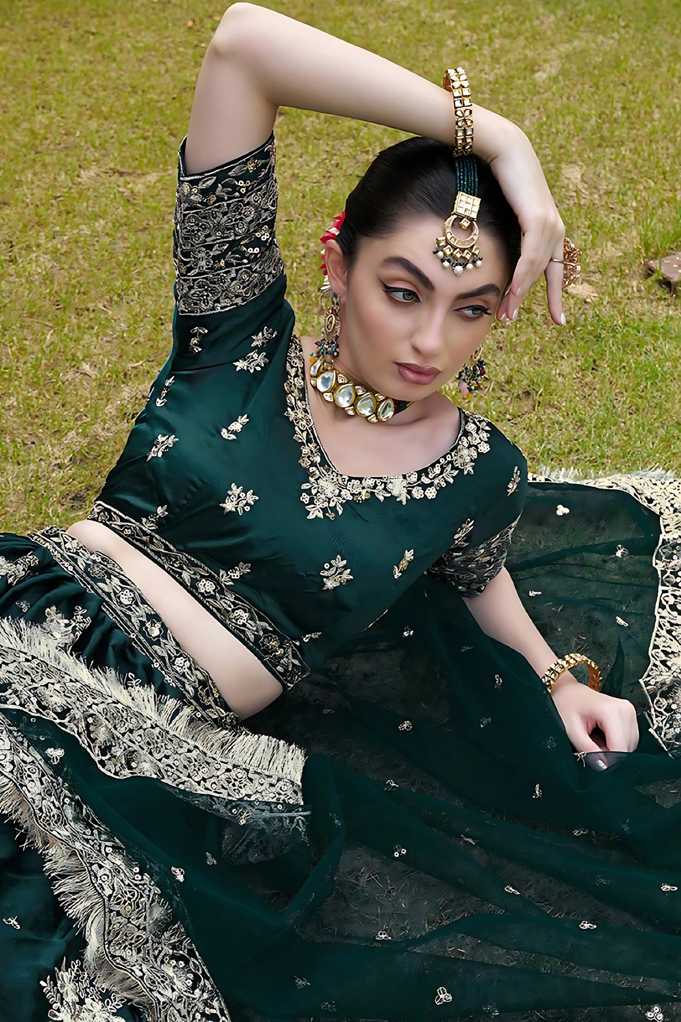 Lehenga Mart Designer Wedding Lehenga Choli For Women - Green