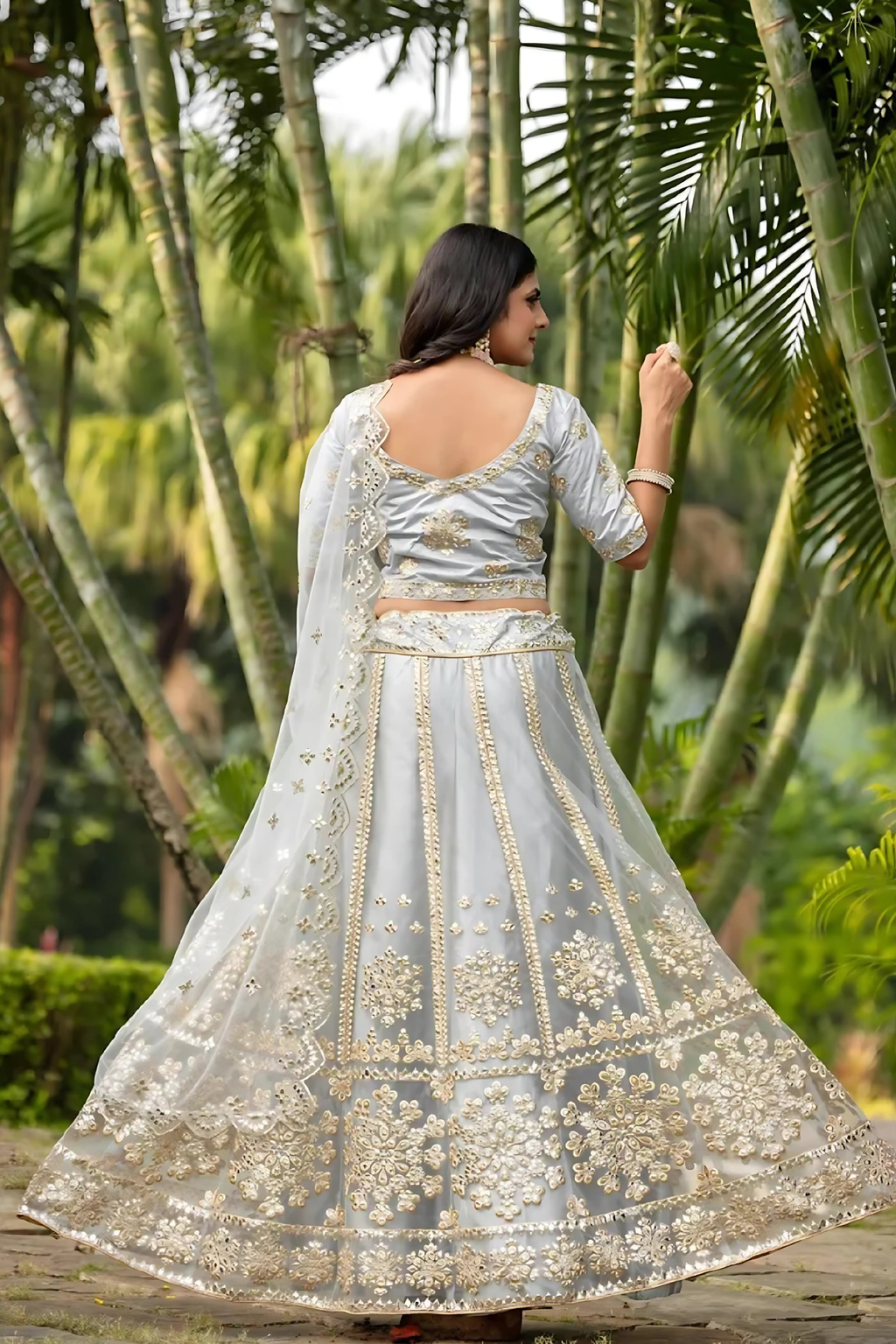 Lehenga Mart Designer Wedding Lehenga Choli For Women - Grey