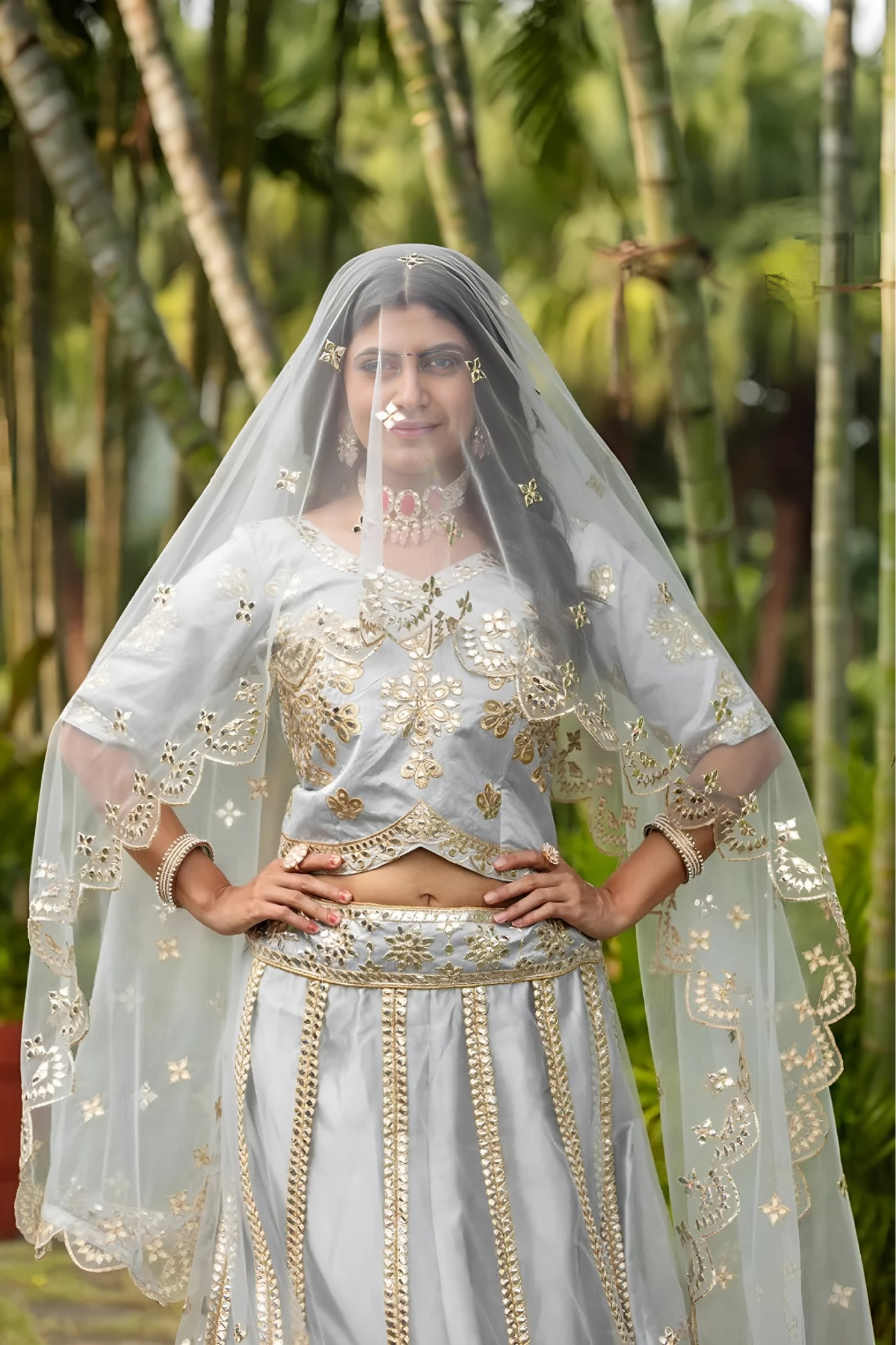 Lehenga Mart Designer Wedding Lehenga Choli For Women - Grey
