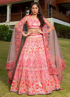 Lehenga Mart Designer Wedding Lehenga Choli For Women - Pink