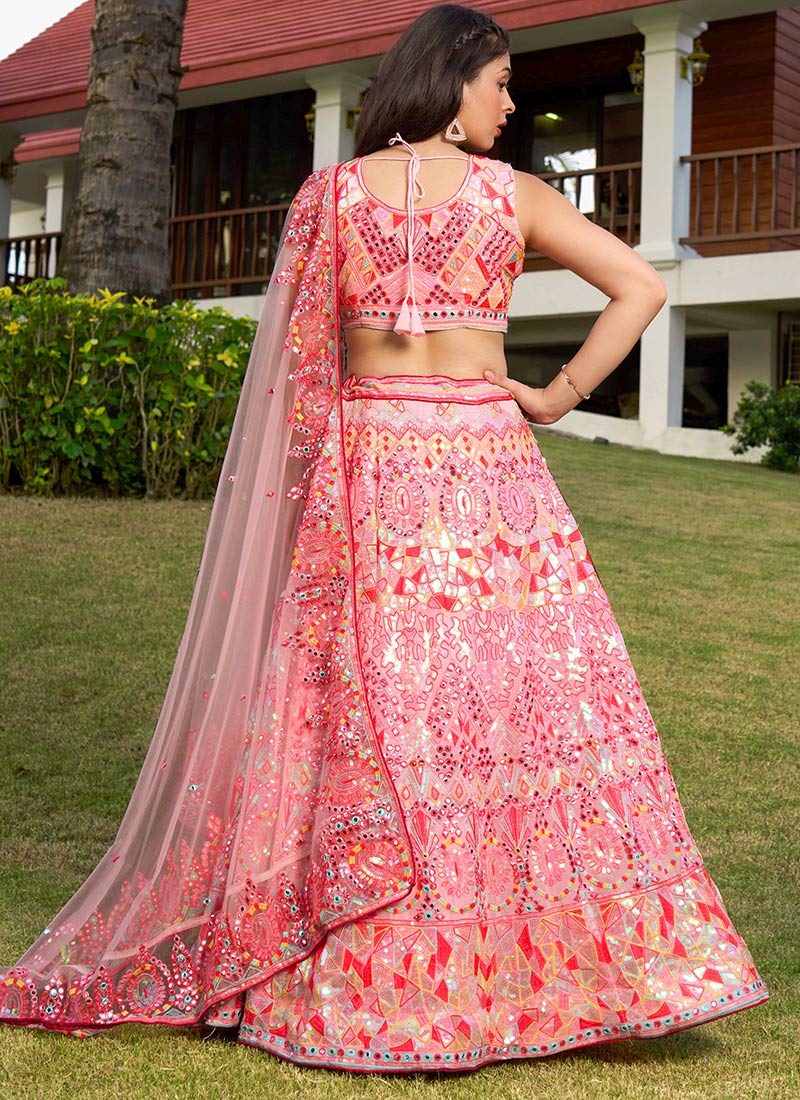 Lehenga Mart Designer Wedding Lehenga Choli For Women - Pink