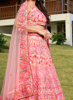 Lehenga Mart Designer Wedding Lehenga Choli For Women - Pink
