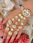 Jewel City Dazzling Crystal Floral Hand Harness - Exquisite Bridal and Formal Jewelry