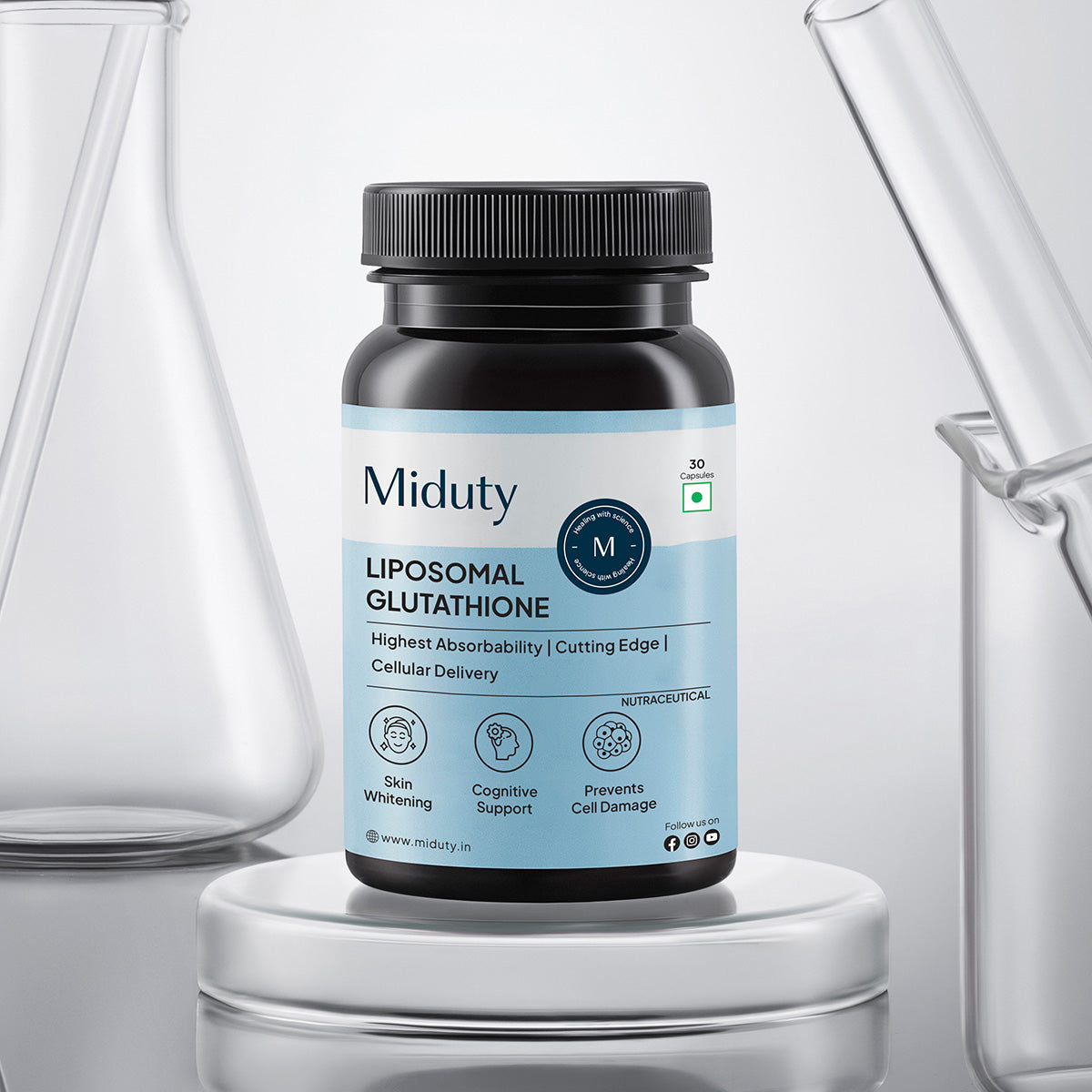 Miduty by Palak Notes Liposomal Glutathione Capsules - Distacart