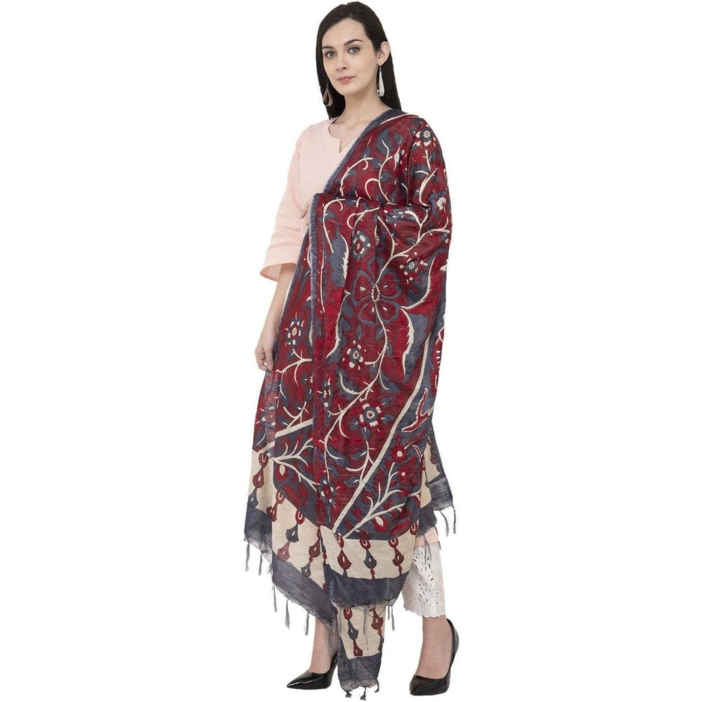 A R Silk Modal Kalamkari Print Fancy Dupatta Color Multi Print Dupatta or Chunni