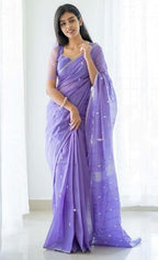 Vamika Weaving Banarasi Jacquard Blue Kanjivaram Saree - Distacart
