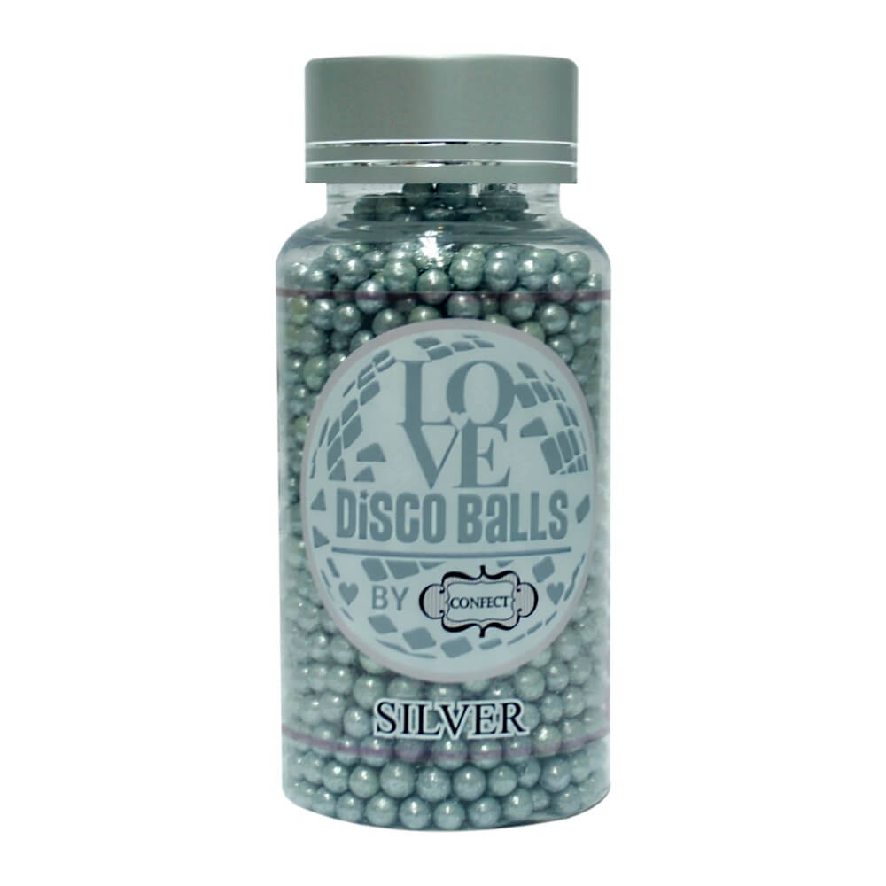 confect silver disco balls sprinkles 4 mm 120 gms