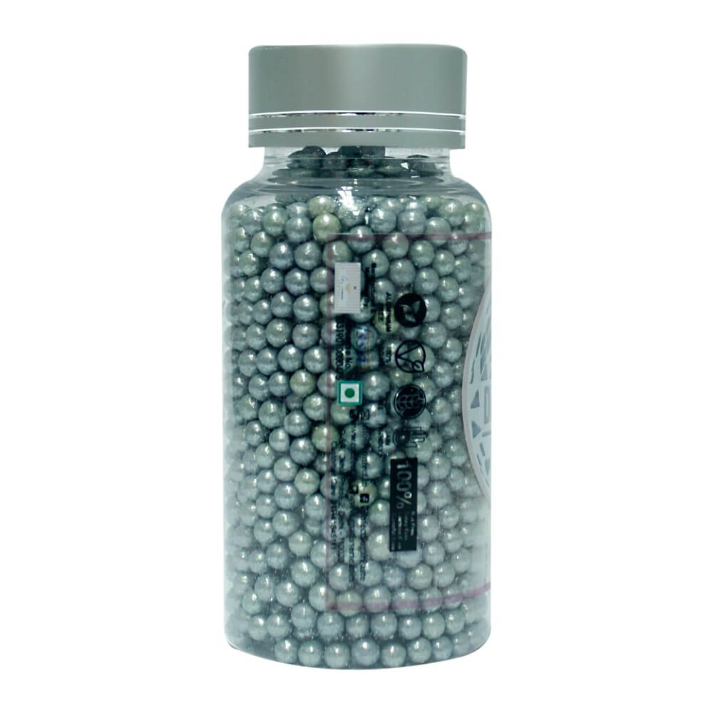 confect silver disco balls sprinkles 4 mm 120 gms
