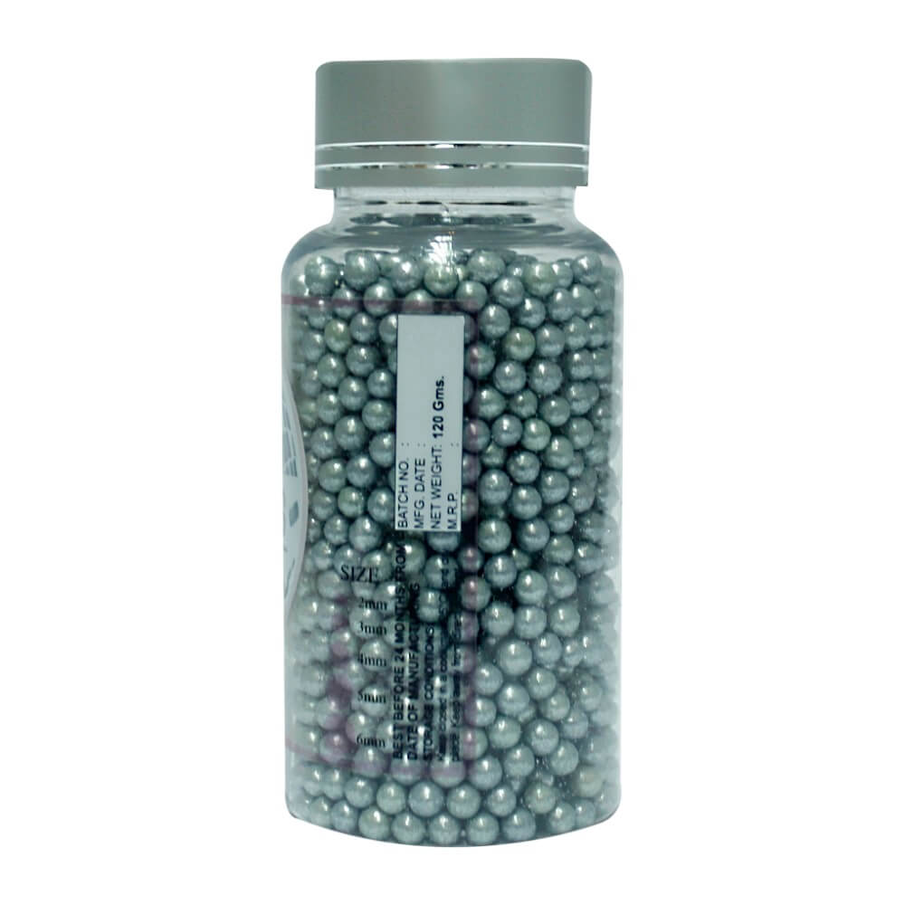 confect silver disco balls sprinkles 4 mm 120 gms