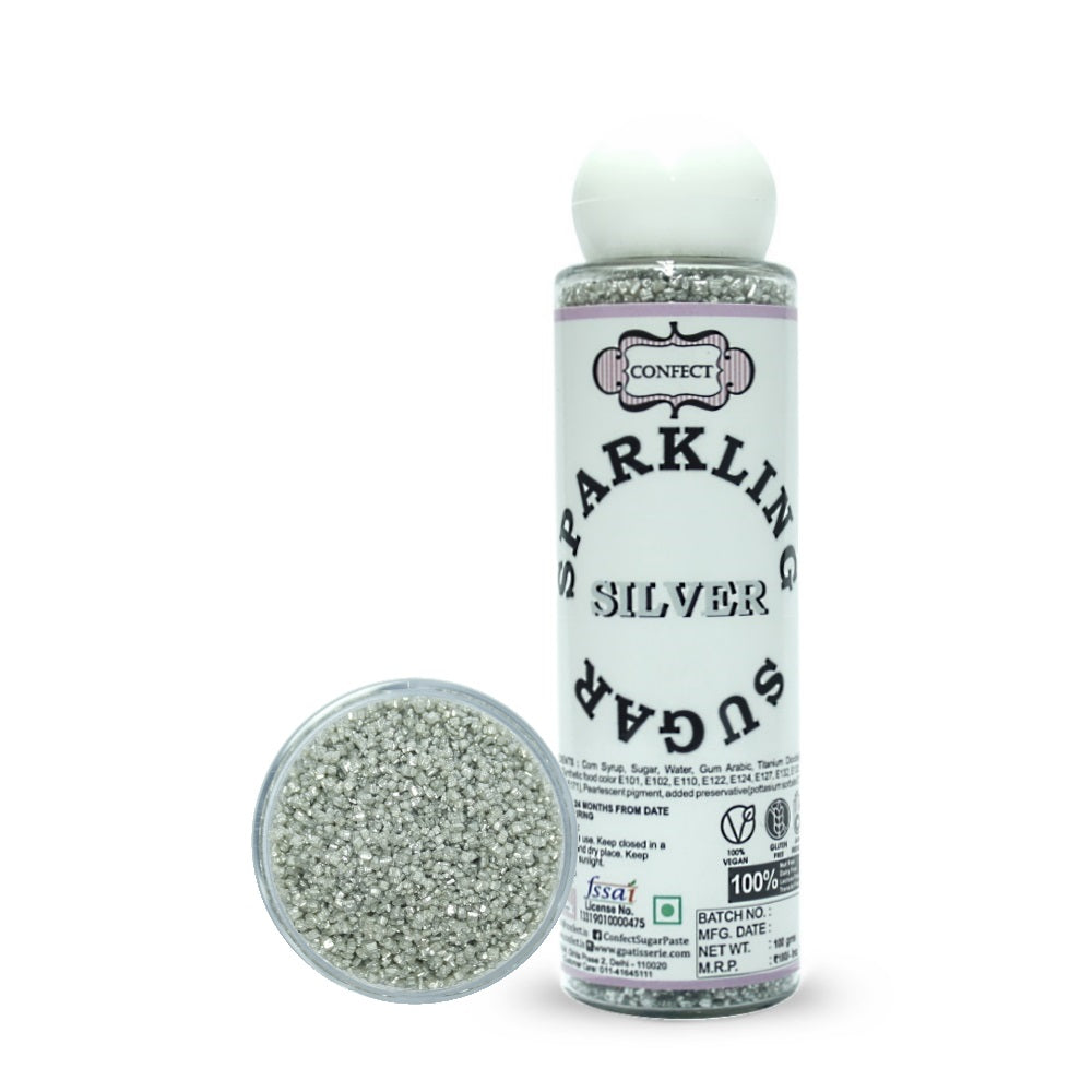 silver sparkling sugar100 gms