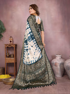 Anaita Blue Soft Satin Silk Saree With Zari Weaving Work - Distacart