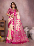 Anaita Pink Soft Satin Silk Saree With Zari Weaving Work - Distacart
