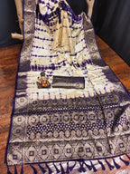 Anaita Violet Soft Satin Silk Saree With Zari Weaving Work - Distacart