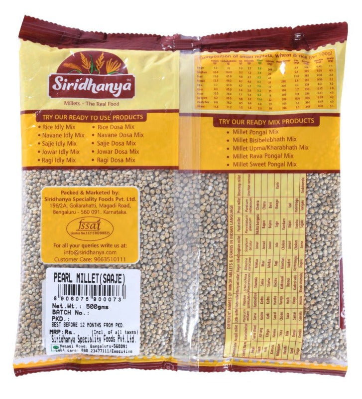   Pearl Millet Ingredients