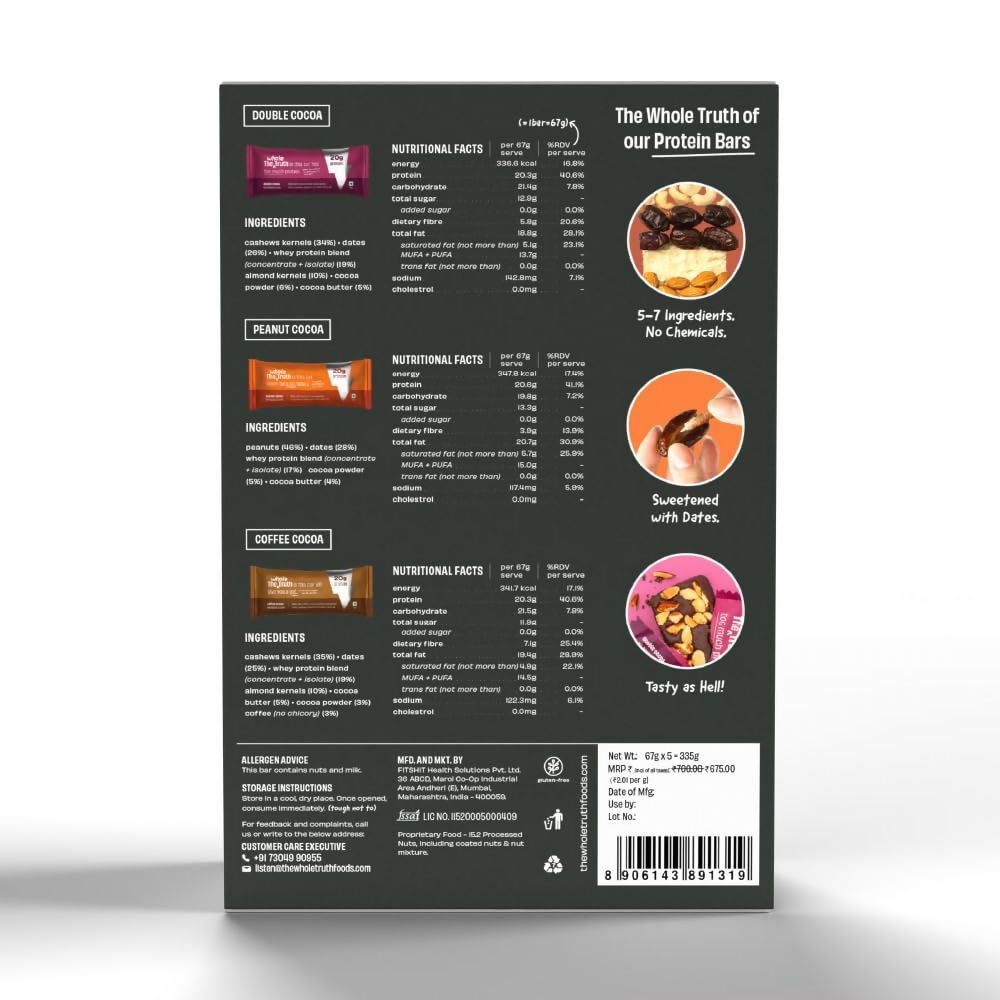 The Whole Truth High Protein All in One Protein Bar - Distacart