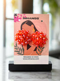 Inhanns Small Statement Studs Earrings - Orange - Distacart