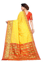 Vamika Cotton Rich Silk With Jacquard Weaving Yellow Saree