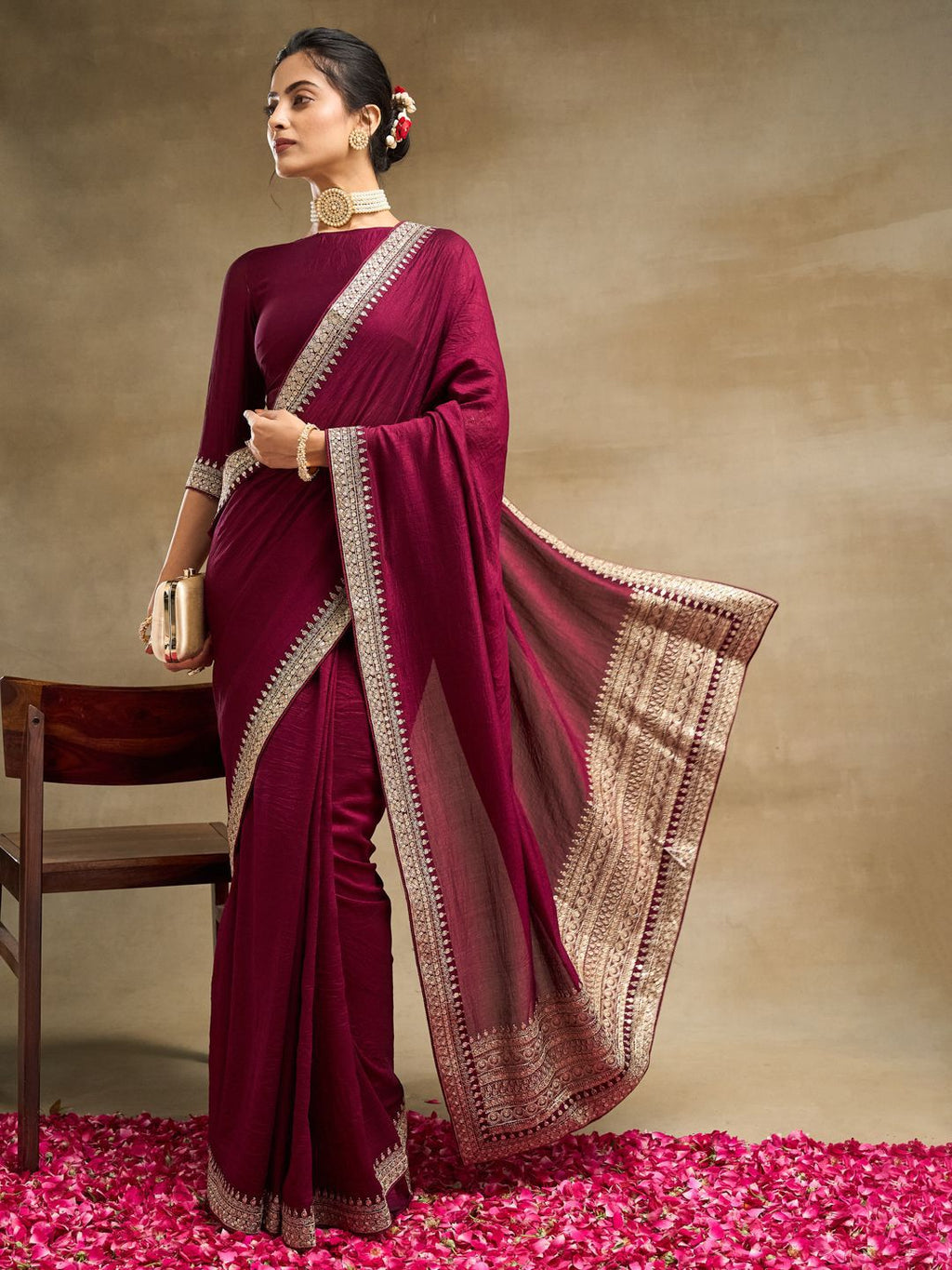 kasee Embroidered Pure Silk Saree - Distacart