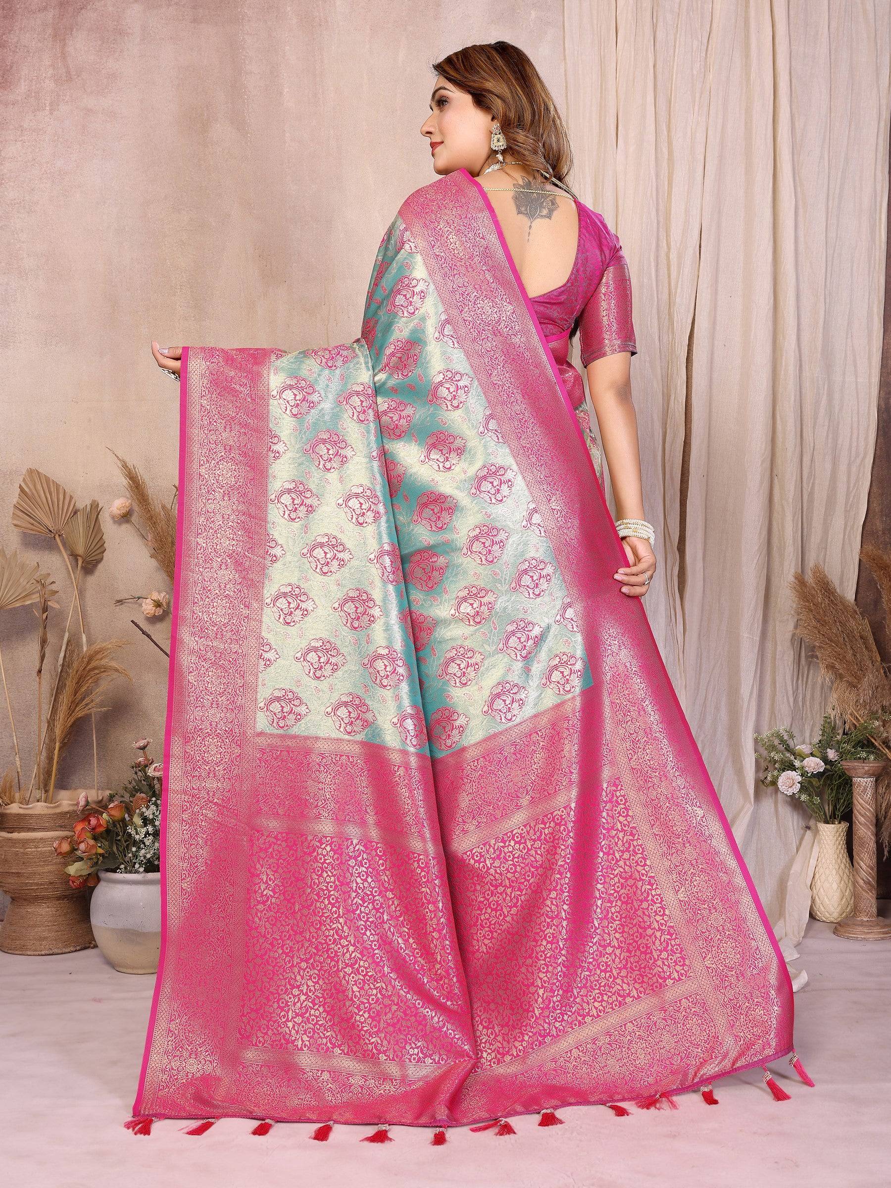 Anaita Banarasi Tissue Silk Saree - Distacart