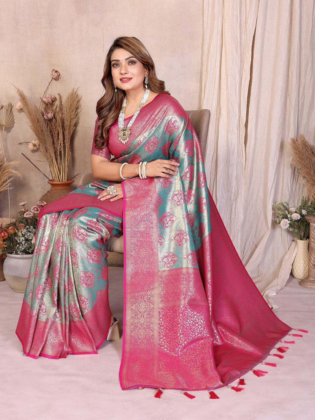 Anaita Banarasi Tissue Silk Saree - Distacart