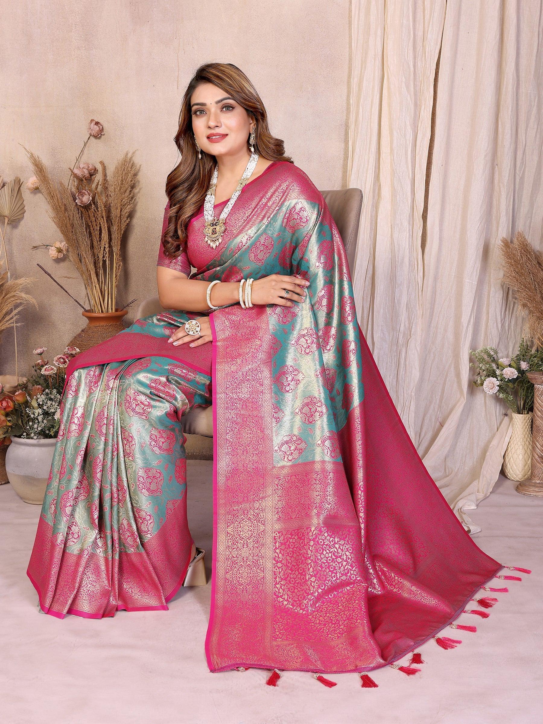 Anaita Banarasi Tissue Silk Saree - Distacart