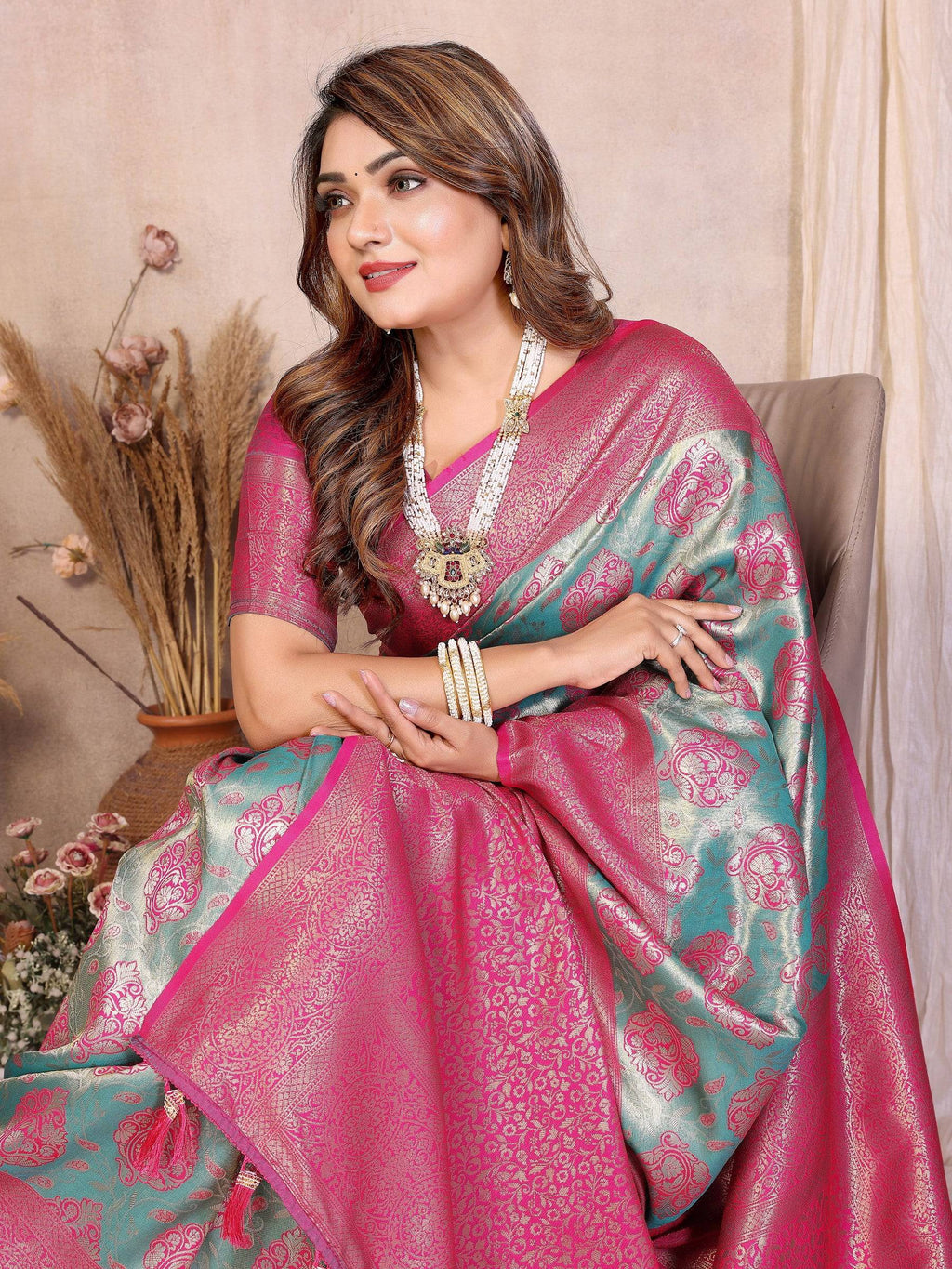 Anaita Banarasi Tissue Silk Saree - Distacart