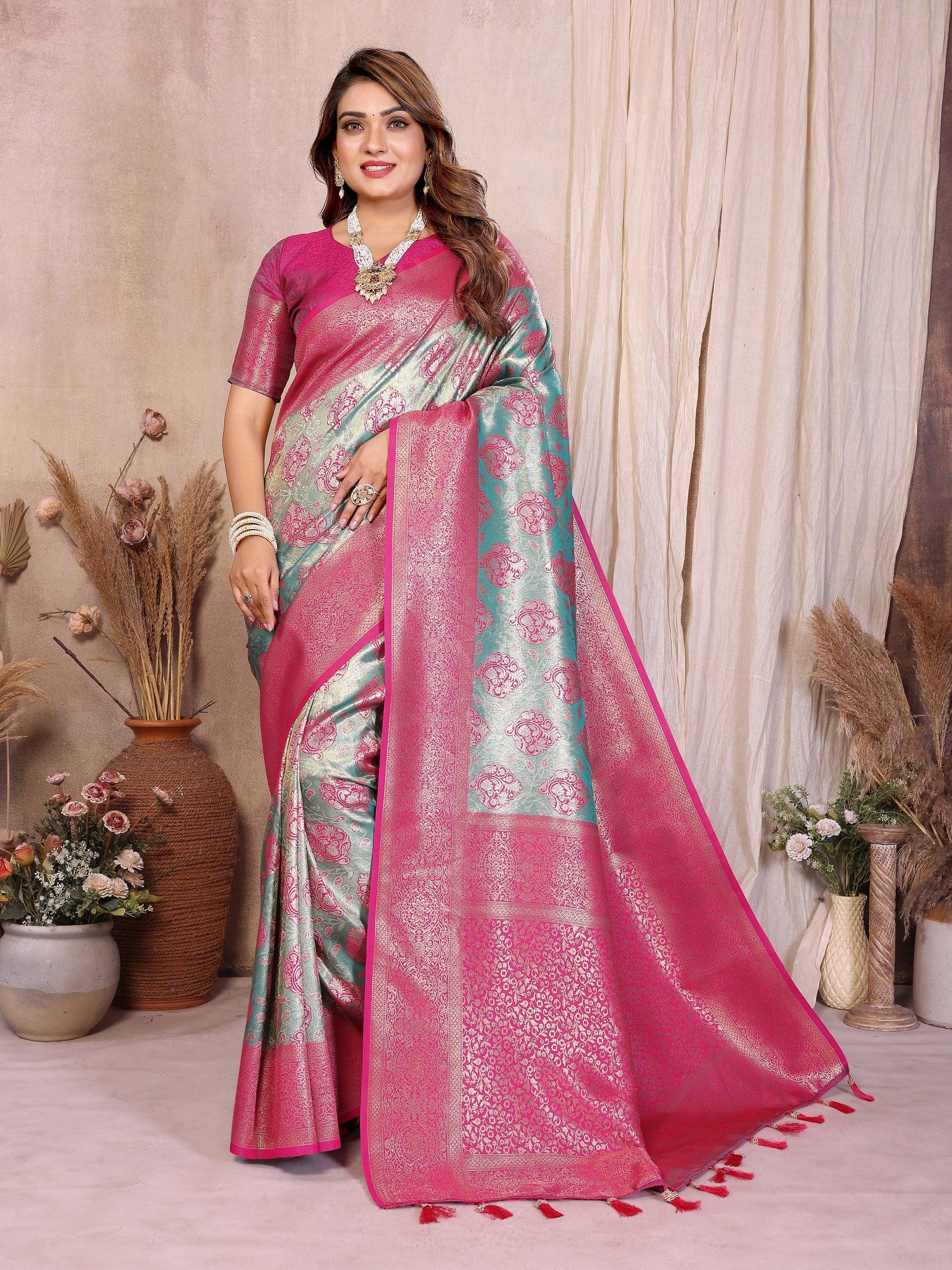 Anaita Banarasi Tissue Silk Saree - Distacart