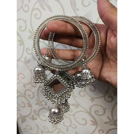 MS Fashion India Latkan Bangles With Stylish Mirror And Jhumkas