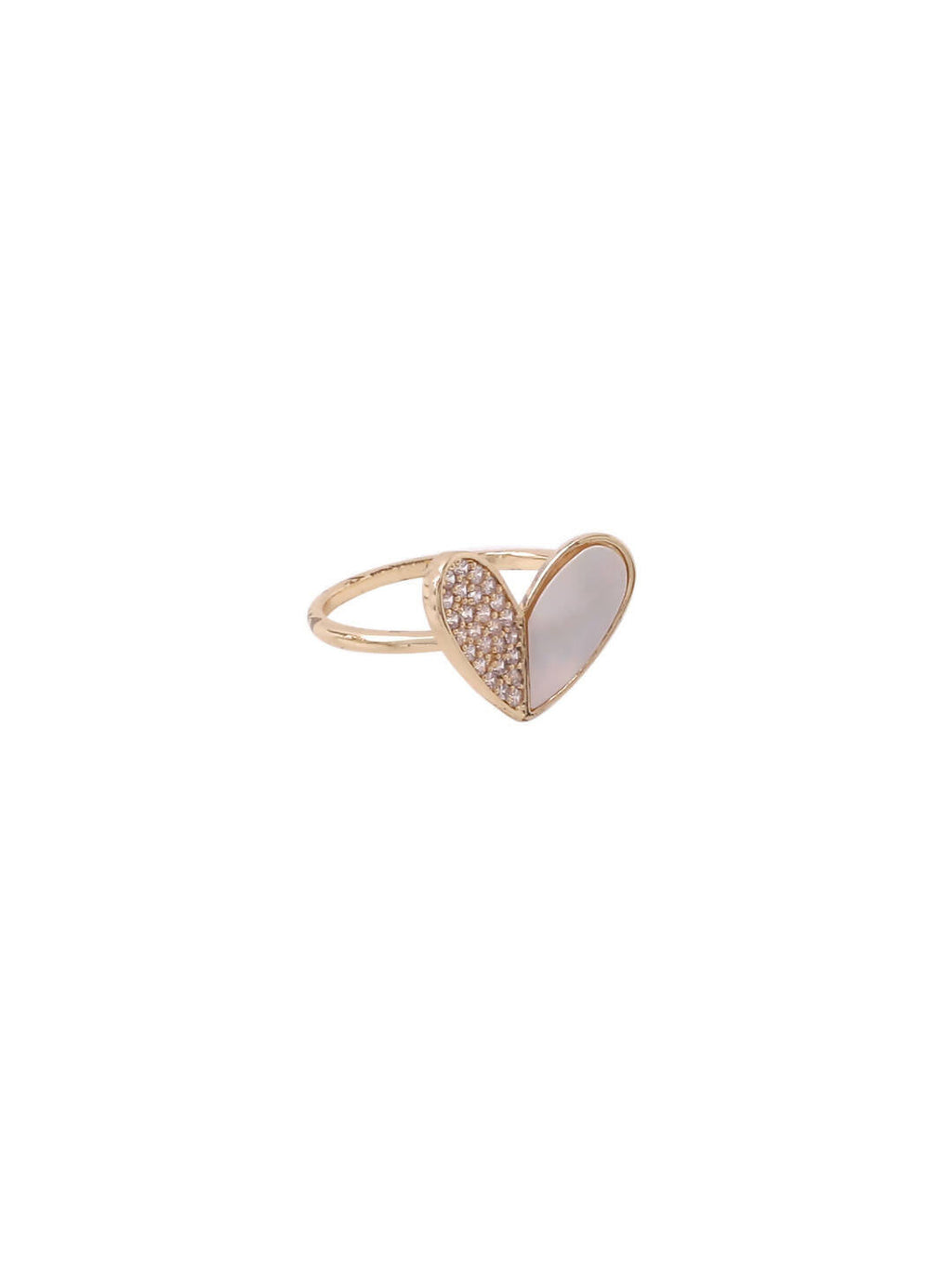 NVR Women's Gold-Polished Stylish Ring With Ad Stones