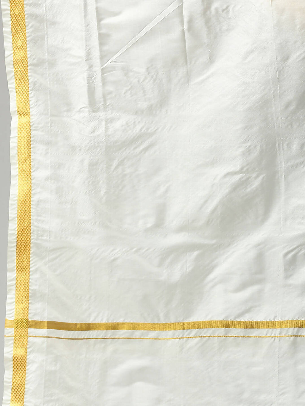 Ramraj Cotton Premium Wedding Cream Readymade Panchakacham,Kurta & Towel Set RP Jari