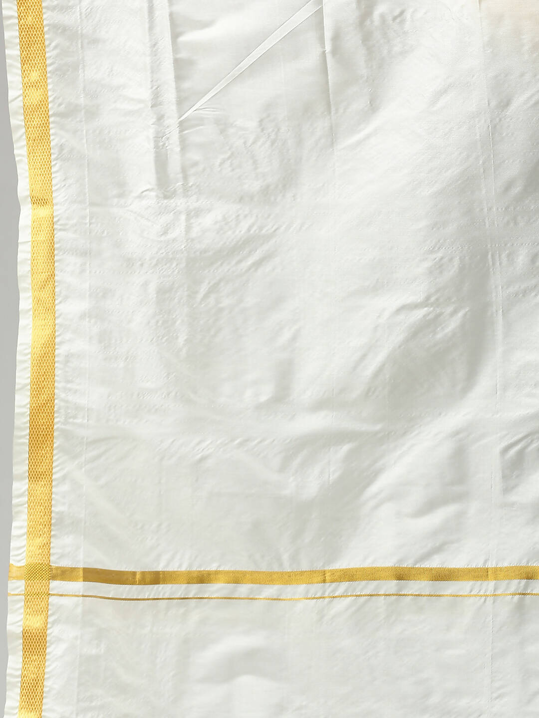 Ramraj Cotton Premium Wedding Cream Readymade Panchakacham,Kurta & Towel Set RP Jari