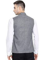 Vastraa Fusion Men's Assorted Dots Blended Festive Nehru Jacket - Distacart