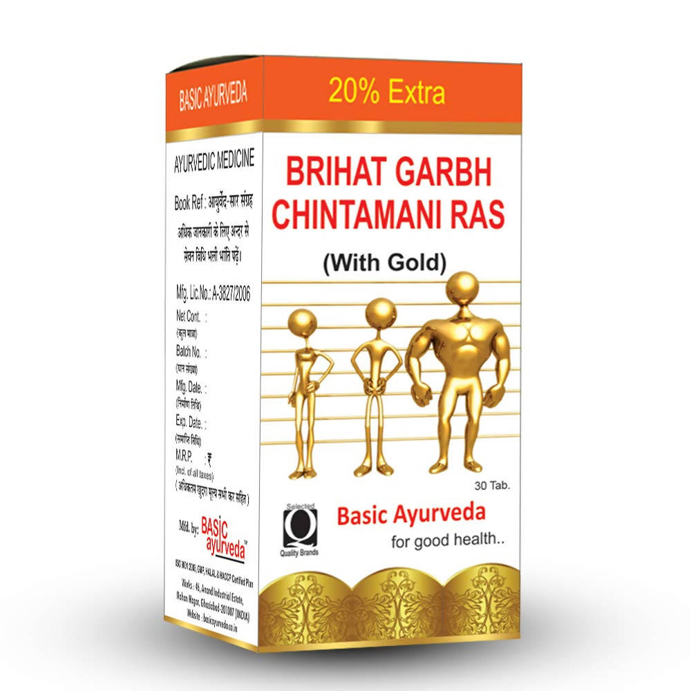 Basic Ayurveda Brihat Garbh Chintamani Ras 30 Tablets
