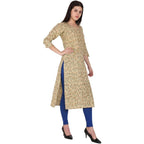 Kanoor Women's goldcotton straight kurti