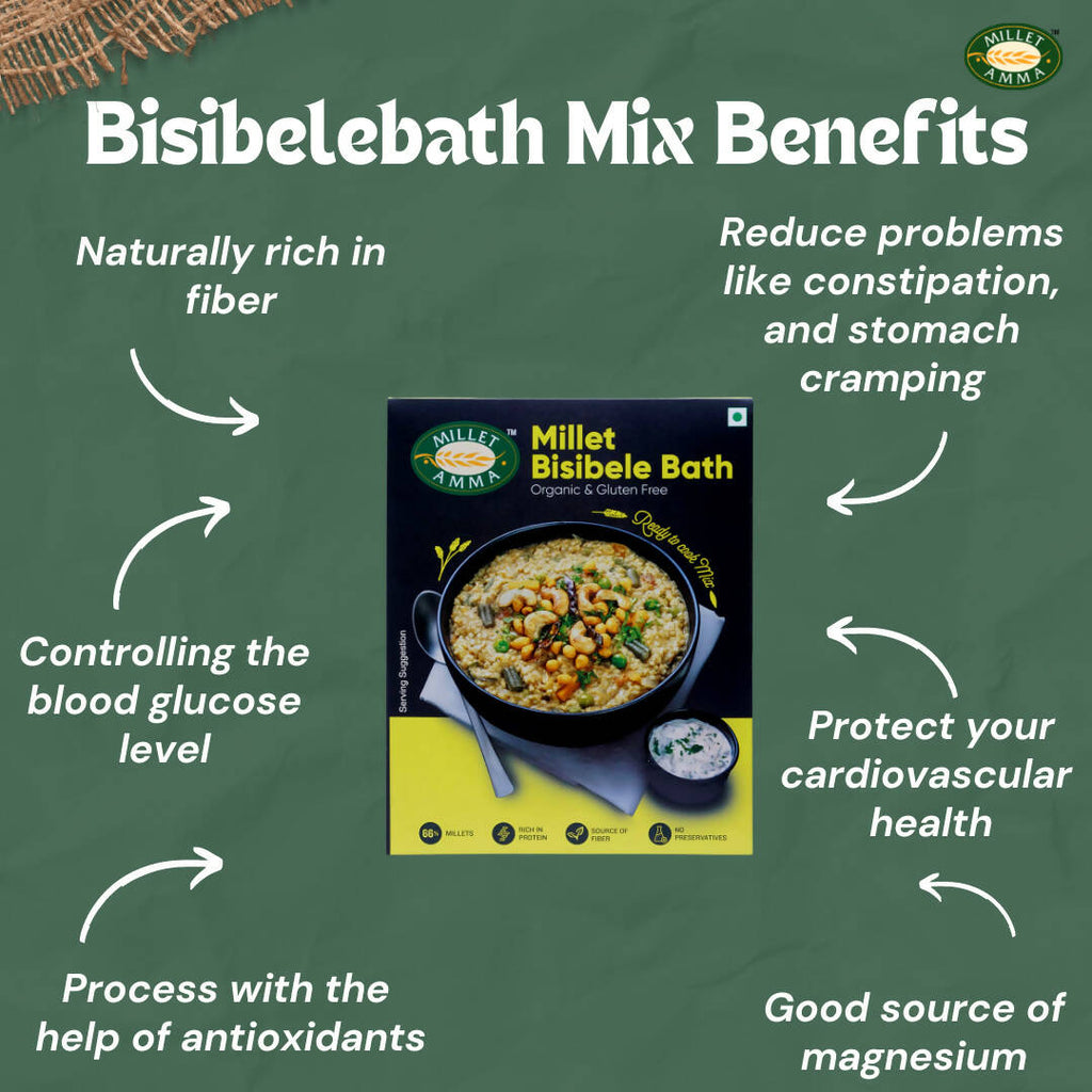 Millet Amma Organic Millet Bisibele Bath Mix - Distacart